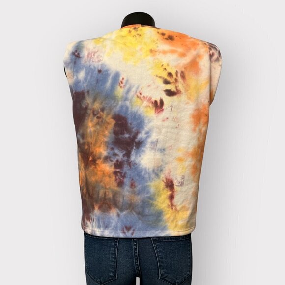 Know.One.Cares NEW Womens Medium Knit French Terry Tie-Dye Sleeveless Shirt Top - Picture 4 of 7